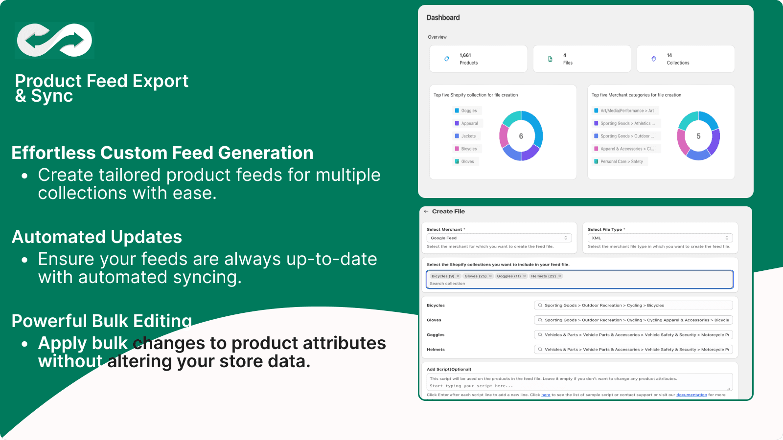 Product Feed Export & Sync