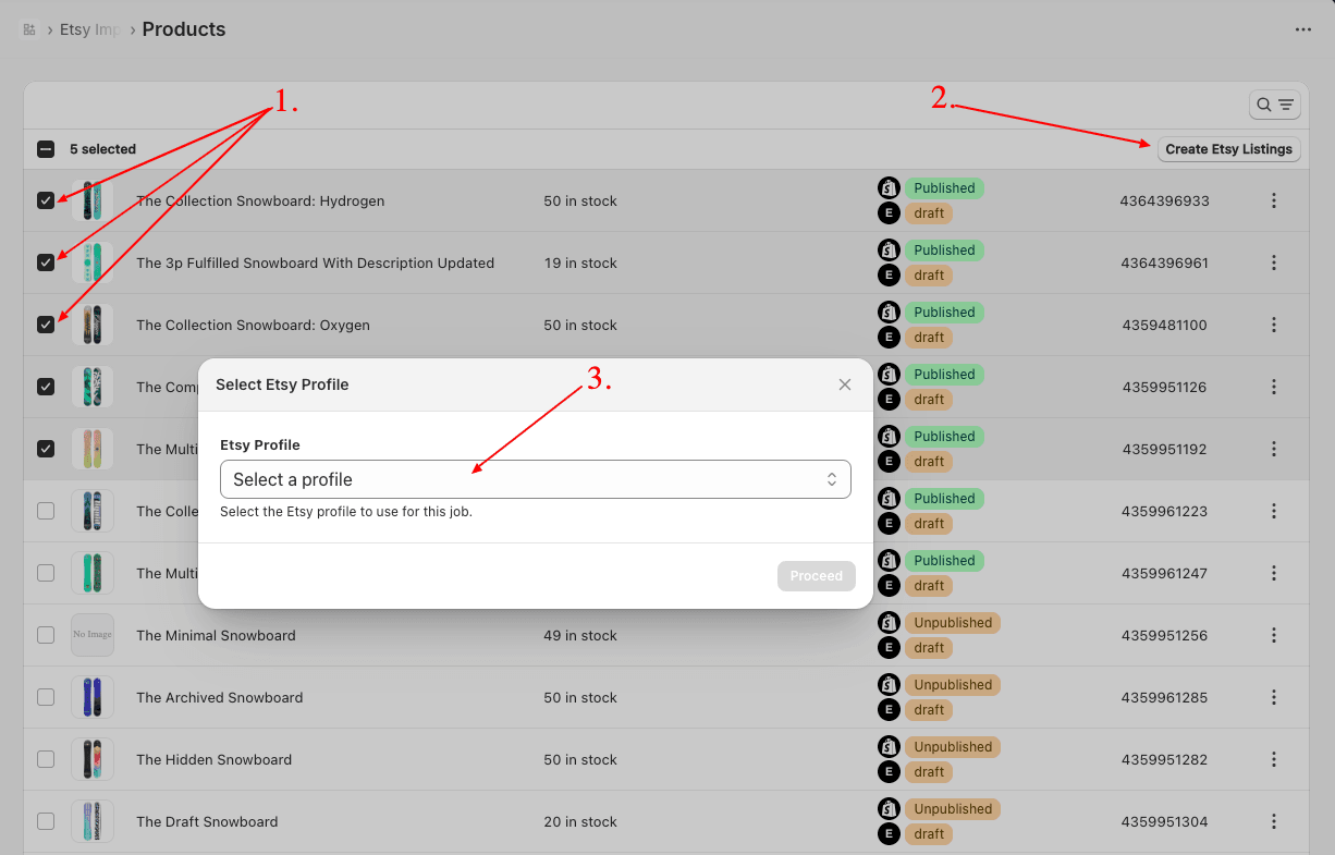 Etsy Sync Creating Etsy Listings from shopify